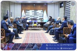 د صنعت او سوداګرۍ وزارت مرستیال مولوي احمدالله زاهد د ازبکستان له لوړپوړي پلاوي سره وکتل