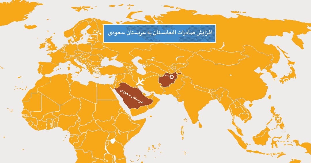 افزايش صادرات افغانستان به عربستان سعودی