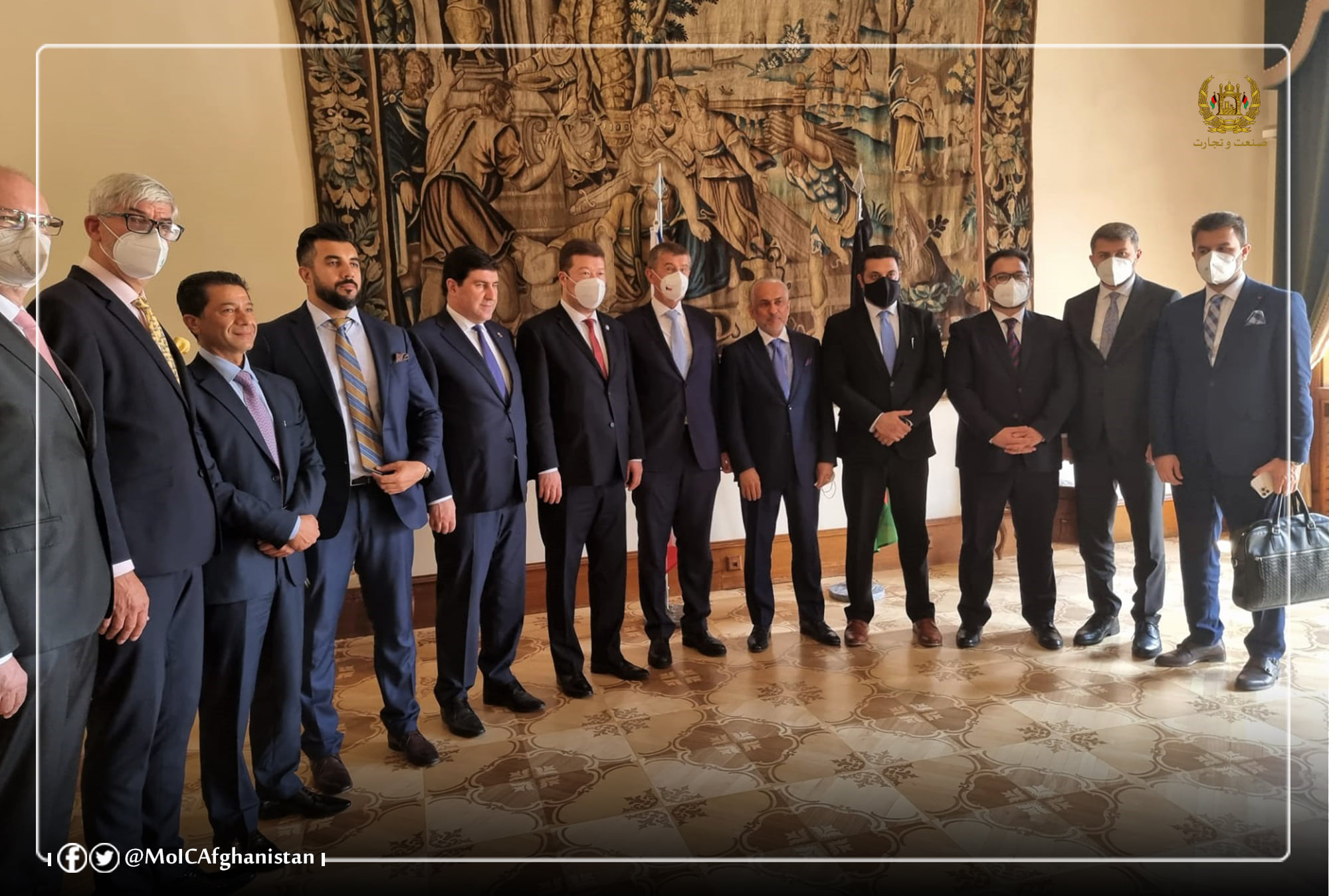 Afghanistan High-Level Delegation Meets the Prime Minister of Czech Republic