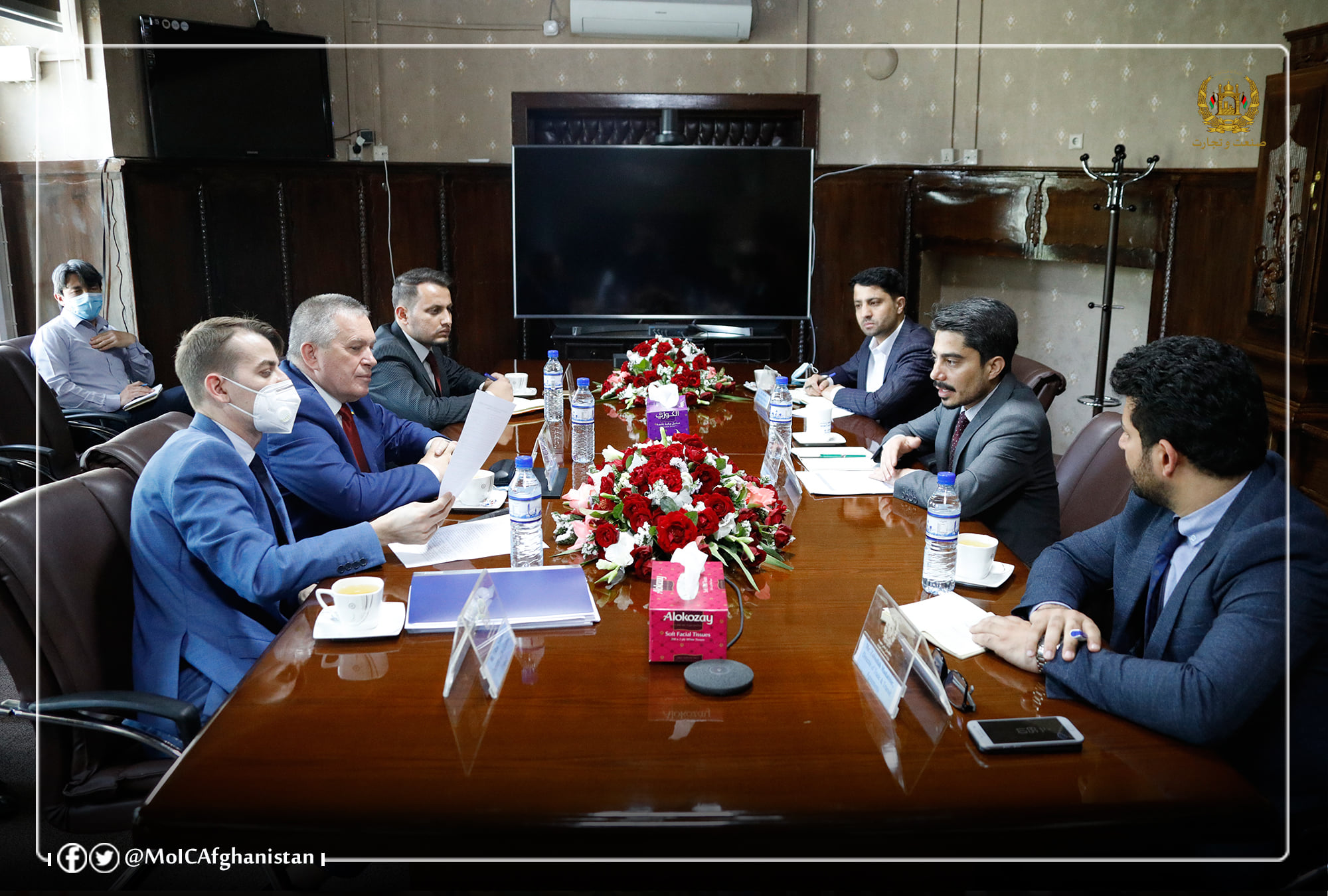 دیدار معین وزارت صنعت و تجارت با سفیر غیرمقیم جمهوری اوکراین برای افغانستان