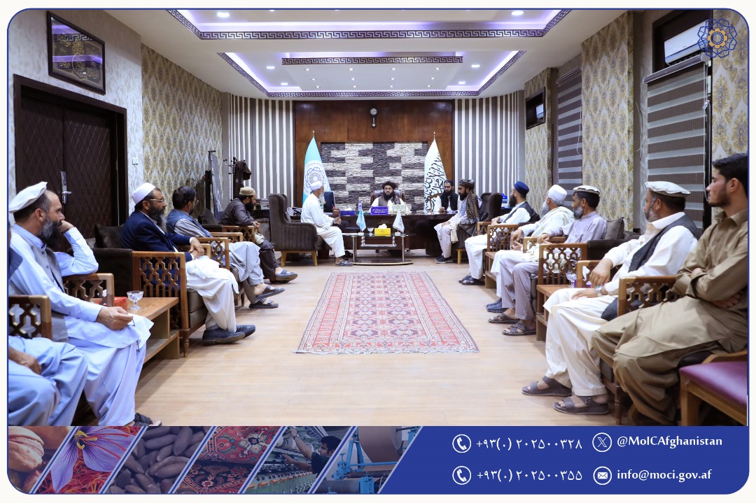 ملاقات معین وزارت صنعت و تجارت با تعدادی از صنعتکاران ولایت کابل