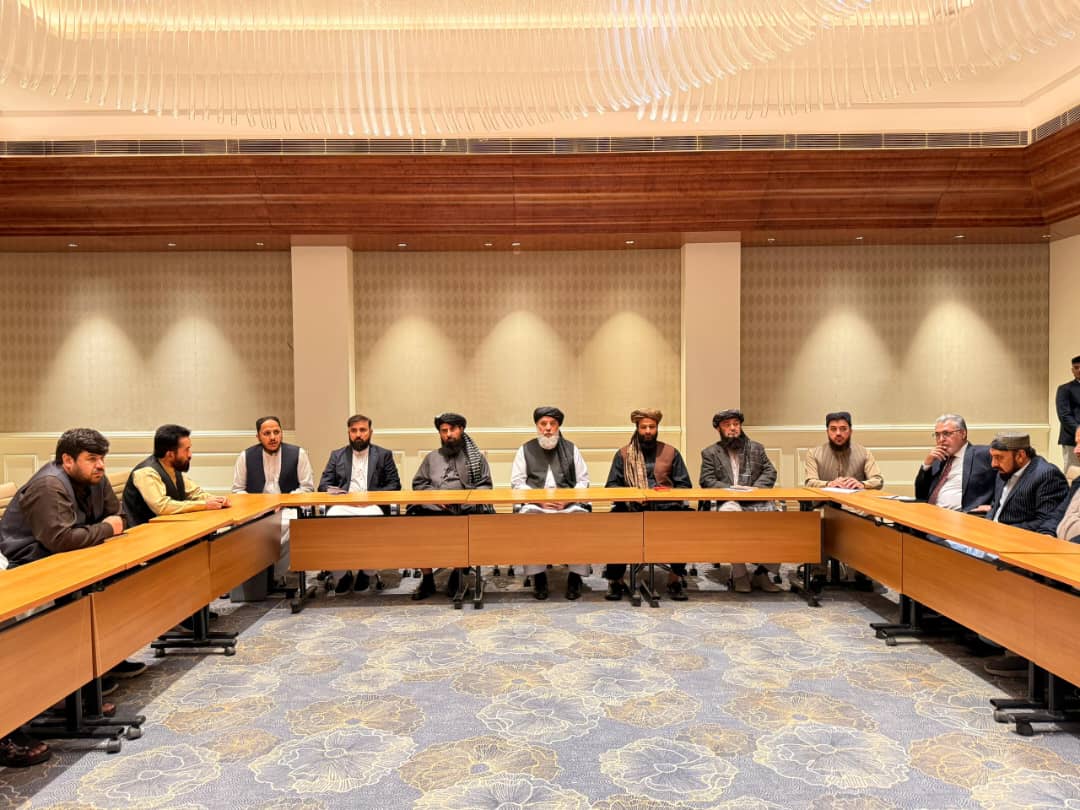 محترم الحاج نورالدین عزیزی، وزیر صنعت و تجارت امارت اسلامی افغانستان، در جریان سفر رسمی خود به هند از نمایشگاه بین‌المللی پراگتی میدان در دهلی نو و غرفه‌های نمایشگاهی شرکت‌های افغانستان بازدید نمود