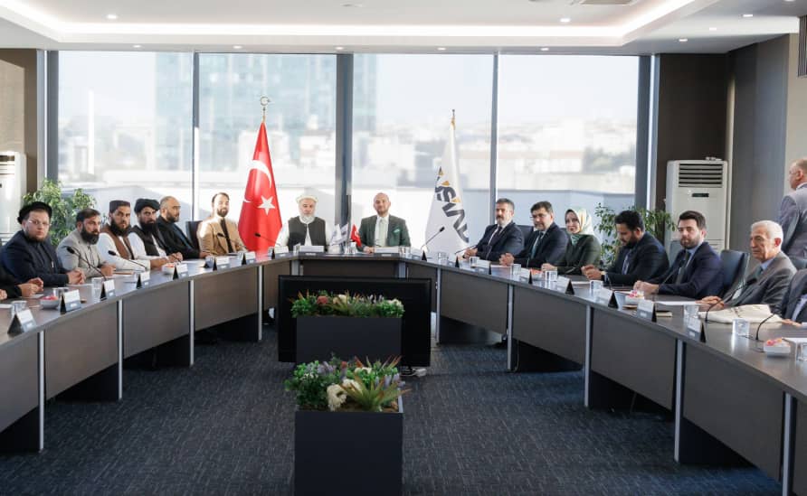 ملاقات وزیر صنعت و تجارت امارت اسلامی افغانستان با رئیس و اعضای انجمن صنعت‌کاران و تجار مستقل ترکیه (موسیاد)